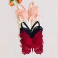 Galaxy Undergarments New style High Quality Backless Butterfly bra Lace Design Cross Back beautiful butterfly bra cute bra bra for gift ( cod 556 ). 