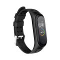 Para mi band 3/4/5/6/7 pulseira de silicone de duas cores de substituição inteligente. 