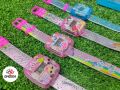 Cartoon Themed Toy Camera And Watch | Kids One Click Camera Toy And Soft Themed Wearable Wrist Watch With Digital Display | Colorful Shiny Carving Watch For Boys & Girls - 1593. 