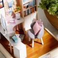 DIY Doll House Wooden Miniature Dollhouse Furniture Kit Educational Toys. 
