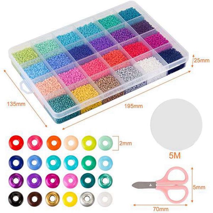 24000%20Pieces%20of%20Multicolor%202mm%20Pony%20Gl%20Beads%20with%20Lobster%20Clasp,%20Open%20Jump%20g%20and%20Elastic%20Crystal%20Wire%20-%20Image%203