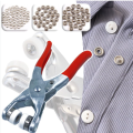 Imported Quality Pliers Button Press Tool With 25 Button Metal Prong Snaps Buttons  Sewing Free Snap Button Kit with Manual Pliers Hand Press Studs Tool. 
