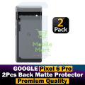 Google Pixel 6 Pro Back Protector Carbon Fiber Matte Soft Skin Sheet For Google Pixel 6 Pro - 2Pcs. 