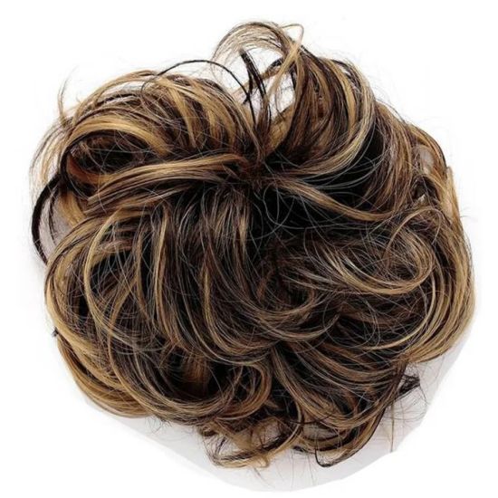Golden Synthetic Hair Bun Extensions