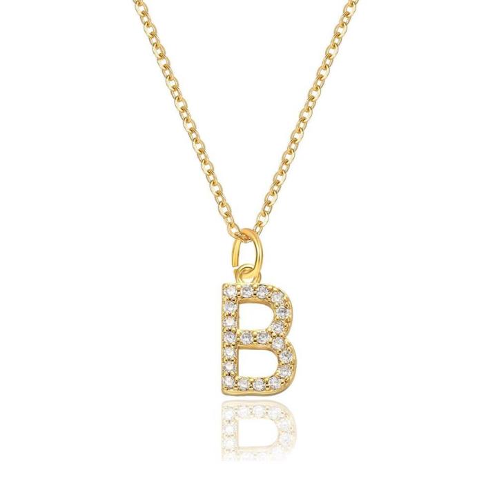 Initial Necklace For Women Gold Silver Color Letter Chain 26 A-Z English Alphabet Pendant Necklace Jewelry