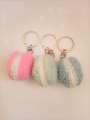 Pack of 03 Elegant Stylish Macaroons Shaped Aesthetic Crochet Woolen Keychain. 