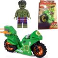 Super Heroes - Marvel Avengers Hulk Building block with Motor Bike. 