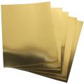 Pack Of 4 Metallic Card Sheet Glossy Golden and Silver 12 inch x 10 inch art and craft material. 