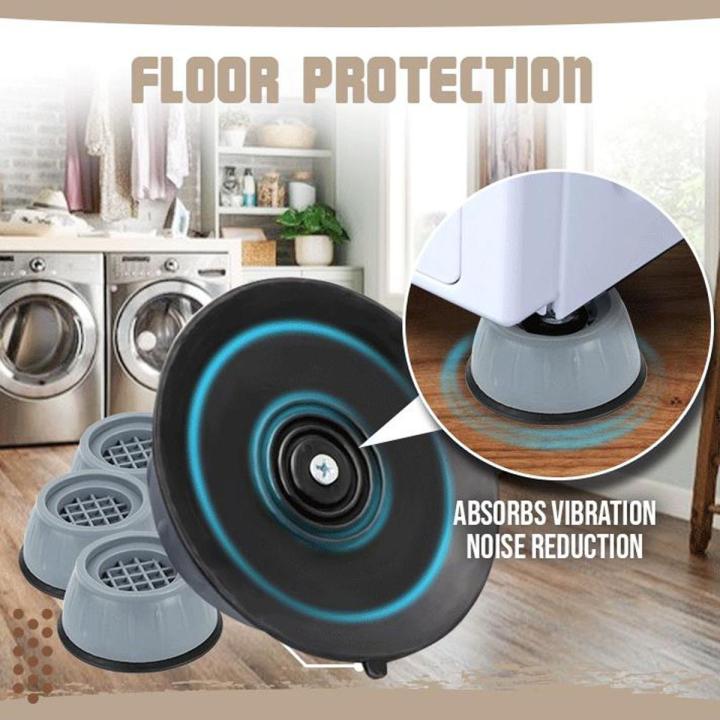 4Pcs Washing Machine Floor Mat Elasticity Earth Protectors Anti Vibration Rubber Feet Pads Non Slip Shock Proof Washing Machine Foot Pad