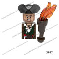 PG8048 X0160 movies Pirates the Caribbean Jack Sparrow ghost captain Mini Action toy Figures Assembly Toys kids Birthday Gifts. 