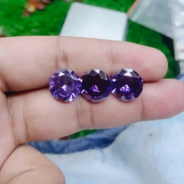 Original%20Zircon%20Purple%20Color%20DIMOND%20Cut%20Gemstone%2013.90%20crt%20%C2%B1%201crt%20For%20Ring,Bracelet,Pendant%20-%20Image%207