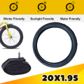 Cycle Tyre  20 inch Bicycle Cycle Mountain Bike Tire Black - 20 X 1.95 Tire Outer  & Inner. 