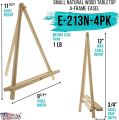 6" Natural Wood Display Stand A-Frame Artist Easel , Adjustable Wooden Tripod Tabletop Holder Stand for Canvas, Painting Party, Kids Crafts, Photos, Pictures, Signs. 