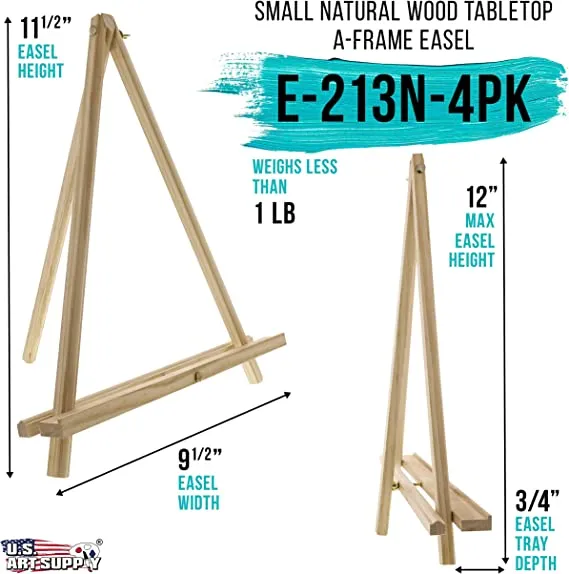 12"%20High%20Natural%20Wood%20Display%20Stand%20A-Frame%20Artist%20Easel%20,%20Adjustable%20Wooden%20Tripod%20Tabletop%20Holder%20Stand%20for%20Canvas,%20Painting%20Party,%20Kids%20Crafts,%20Photos,%20Pictures,%20Signs%20-%20Image%204