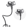 Mic Flexible Gooseneck Clamp Microphone Stand 360 Degree Flexible Gooseneck Microphone Stand Adjustable Desk Mic Arm Stand with Clip. 