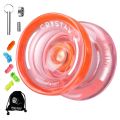 MAGICYOYO K2 Plus Crystal Responsive Yoyo,Dual Purpose Yo-Yo with Replacement Unresponsive Bearing for Intermediate,Orange. 