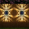 Large Solar LED Wall Lamp Outdoor Waterproof Home Garden Decor Lights for Balcony Backyard Landscape Outdoor Solar Wall Light. 