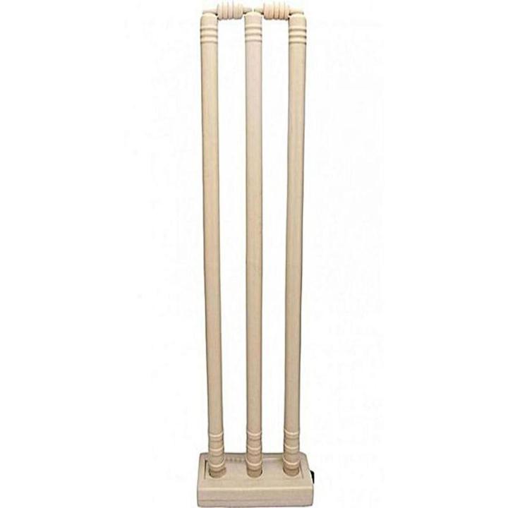 Plastic Wickets with Bails - Brown 23 inches