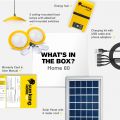 Sun King Home 60- Solar Hanging Lights for Garden and Home. 