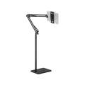 Universal Height Adjustable Floor Tablet Stand With Swivel Boom Arm Overhead Mount For Phone & Tablet. 
