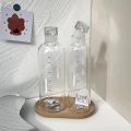 500ML Glass Water Bottle with Time Marker Drink Bottle Drinkware Heat Resisting Leakproof Drink Bottle Gym Sports Water Bottles. 