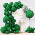 30 pcs 9 inch Jungle Green Balloons latex balloon for birthday party jungle theme balloon dark green balloon flag green Graduation Wedding Anniversary Baby Shower Party Decoration. 