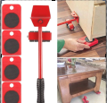Heavy Duty Furniture Lifter Tool Set | 4PCS Moving Wheels with Lifting Lever | Furniture Mover Tool for Sofa Bed Table Fridge | Easy Lifting & Shifting Tool | Home Appliance Moving System | Load Bearing Slider Rollers. 