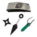 Naruto Bandana Kunai Shuriken Reentsunade Neckase Ring Naruto Figure set. 