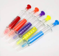 1pcs 2 in 1 Syringe Highlighter with Writing Pen Plastic School Office Nurse Doctor Student Novelty. 