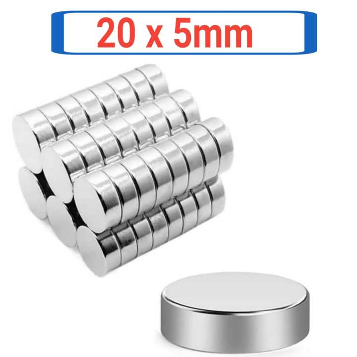 5pcs 20X5mm Circular Super Strong N55 Neodymium Magnet