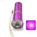Aluminum LED UV Torch Flashlight for Pet Clothing currency check Food Fungus Detection / Night Fishing / Travel. 