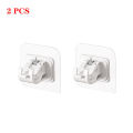 2/4Pcs Nail-Free Adjustable Curtain Rod Holder Hooks Self-adhesive Wall Mount Curtain Pole Wall Brackets Waterproof Fixed Clip. 