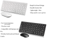 GKM901 Ultra Slim Silent Wireless 2.4GHz Mini Keyboard and Mouse Set with USB Bluetooth Receiver for PC Laptop. 