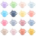SOME Baby Feeding Straw Cup Learning Drinking Silicone Sippy Mug with Double Handle. 