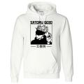 White Printed Cotton Mens Hoody Jujutsu Kaisen Gojo Satoru Anime Gege Akutami Gaming Power Hoodie. 