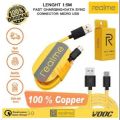 Real_me Data Cable Micro USB Data Cable Quick Charge All Mobiles Supported Guarantee | Best for android phones mobiles charging. 