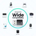 UGREEN USB Bluetooth Adapter for PC, 5.0 Bluetooth Dongle Receiver [Windows 11/10/8.1 Driver-Free], Compatible with Desktop, Laptop, Mouse, Keyboard, Headsets, Speakers, PS4/ Xbox Controllers. 
