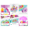 Goglor Children's candy trolleys supermarket cash register set fruit and vegetable toys. 