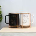 Pair of Tea/Coffee Mugs Couple Mugs with Stand for Anniversary Wedding Engagement Valentine's Day Gifts for Couple Women Men Husband Wife. 