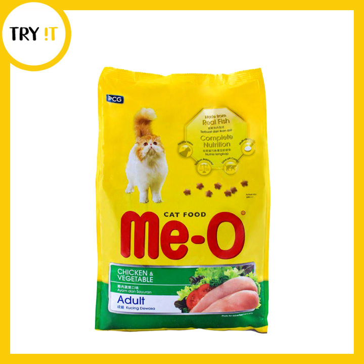 Me-O Dry Adult Cat Food - Chicken & Vegetable Flavor - 450gm - 1.2kg ...