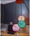 One ball string light indoor decoration yarn globe Multicolor Large Suspension lamp rattan ceiling light Round hanging. 