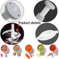 Manual Food Chopper, Hand Push Chopper Manual Hand Push Speedy Chopper, Vegetable Chopper, 1500ML / 2000ML Meat Fruit and Vegetable Chopper with 3 Curved Stainless Steel Blades, Ginger Garlic Chopper Onion Chopper Mixer Beater. 