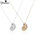 New Gold Ariel Voice Shell Necklace Spiral Sea Snail Necklace Ocean Beach Conch Ariel Necklaces For Women Party S. 