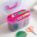 Sewing Box Kit Set thread, Needle,Hand Tape ,Scissor Storage universal sewing accessories. 