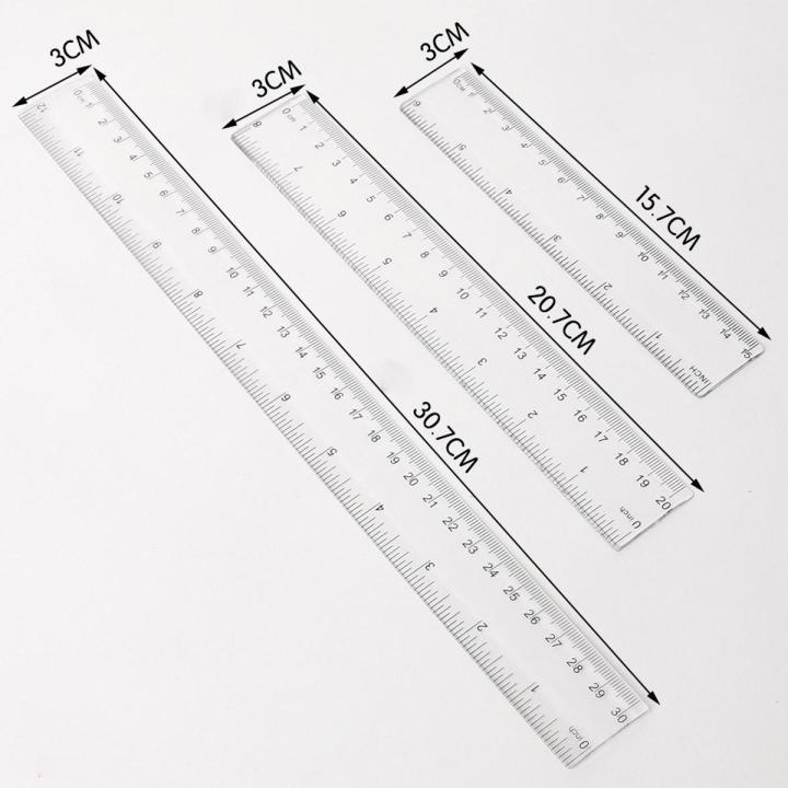 6/8/12 Measuring Straight Rulers Office For School Inch Ruler Standard/metric