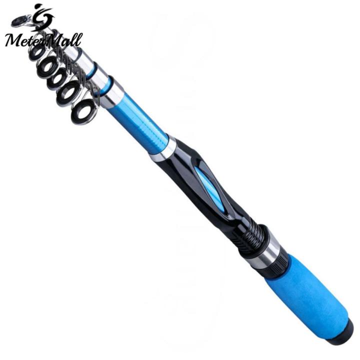 MeterMall 1/1.5m Portable Mini Fishing Rods Lightweight Telescopic Long-casting Fishing Pole For Carp Bass Trout