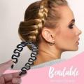 Black French Hair Braiding Tool For Women - Bridal Flower Hair Comb Clip for woman Jewelry New Fashion Women Set Topsy Tail Hair Styler Hair Style Hair Twister Snare Loop Black Top Used With Extension Wig. 