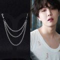 Korea Boys Stud Earring Cuff Stainless Steel Men Punk Rock Hiphop Ear Clip Cuff Wrap Earrings Tassel Chain Women Earcuff Unisex. 