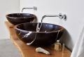 Natural Stone Toros Black Marble Vessel Sink Bowl Polished (D)17" (H)6". 
