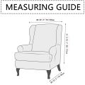 Leaves Printed Wing Chair Cover Stretch Spandex Armchair Cover Nordic Removable Relax Sofa Slipcover Furniture Protector Covers. 